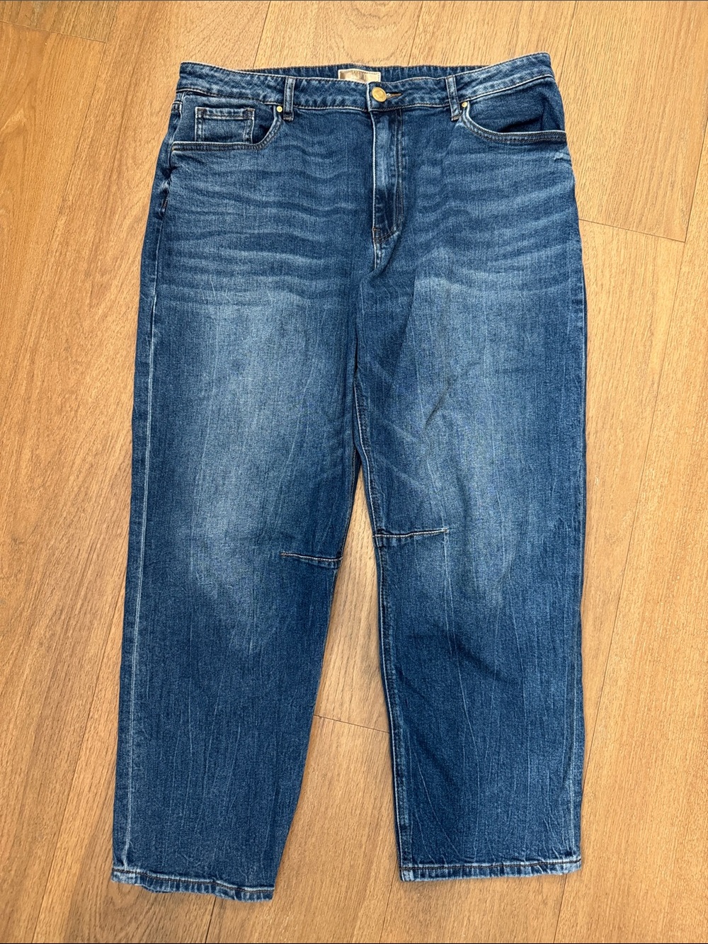 Kut from the Kloth Ashley Slouchy Barrel Blue Denim Jeans